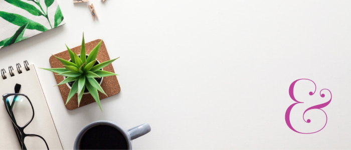 Graphic features the P&G logo and a flat lay of a succulent plant, a cup of coffee and a pair of glasses.